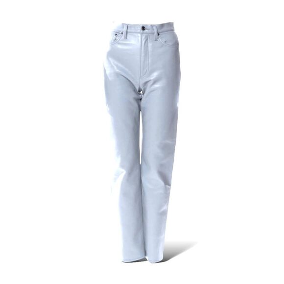 AGOLDE Straight Leg Periwinkle Colored Leather Pants           | Size: XS | - Picture 1 of 11